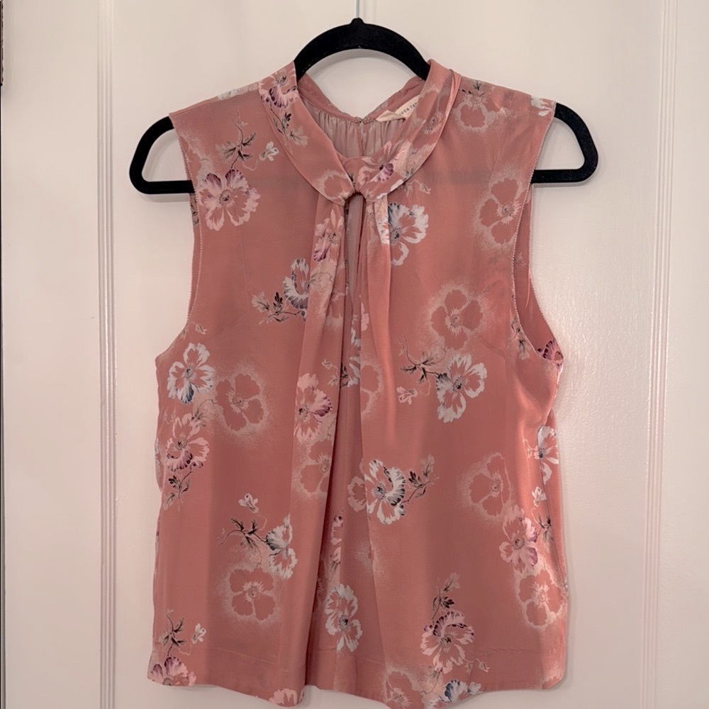 Rebecca Taylor pink sleeveless blouse